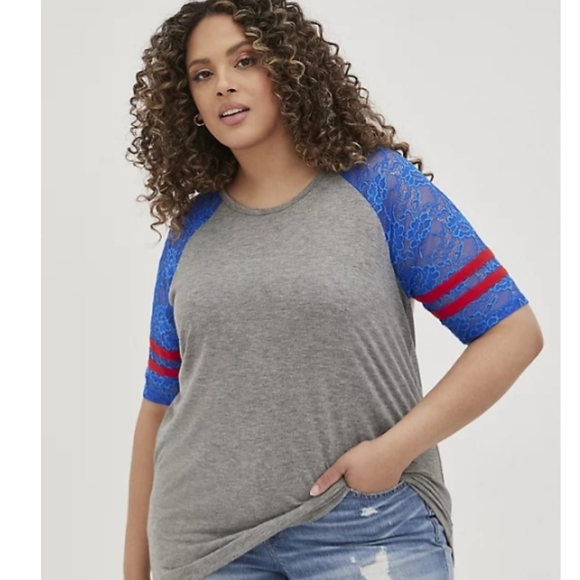 Torrid Varsity Raglan Tee - Picture 4 of 8